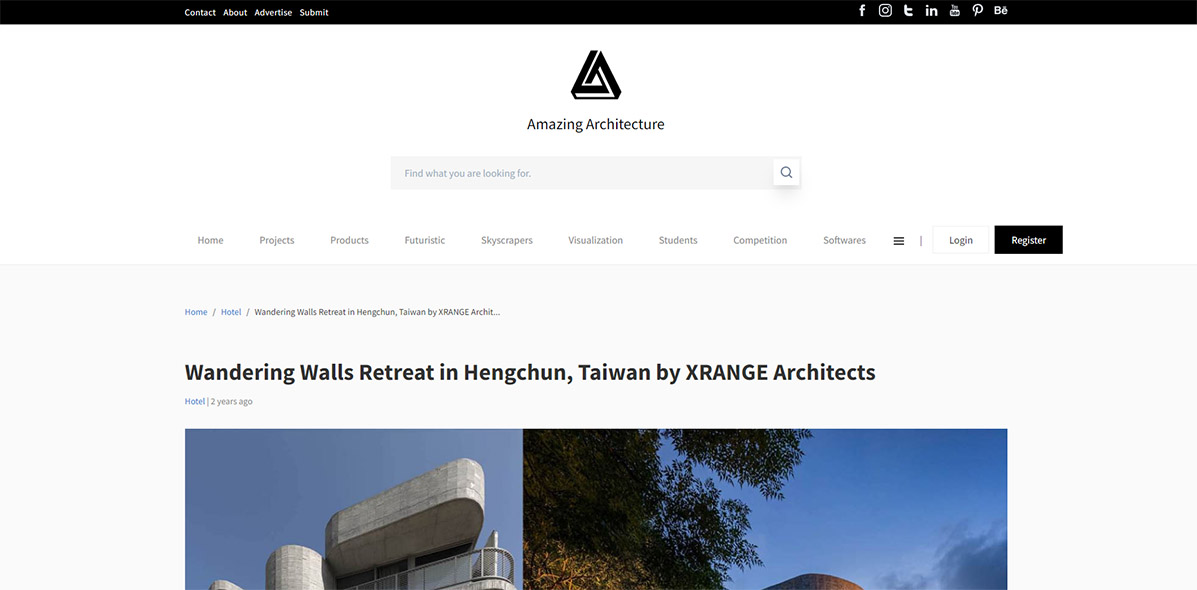 數位雜誌網站Amazing Architecture介紹灣臥