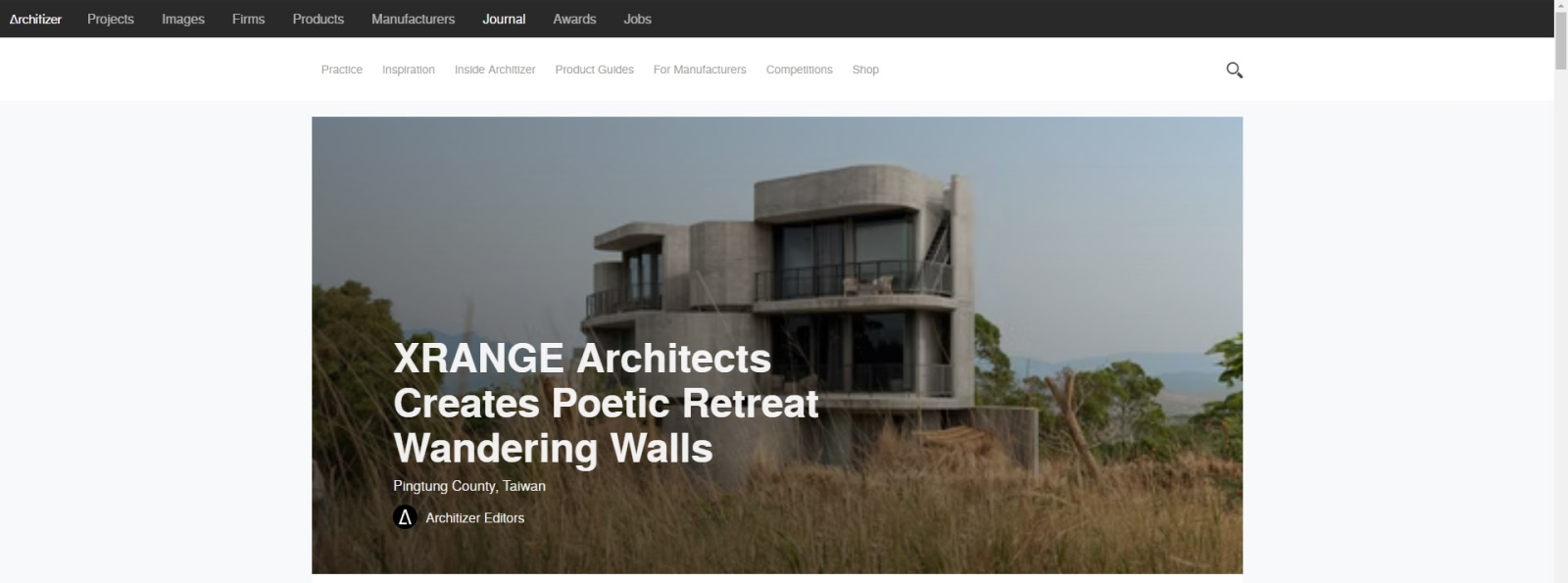 美國建築網站Architizer報導灣臥